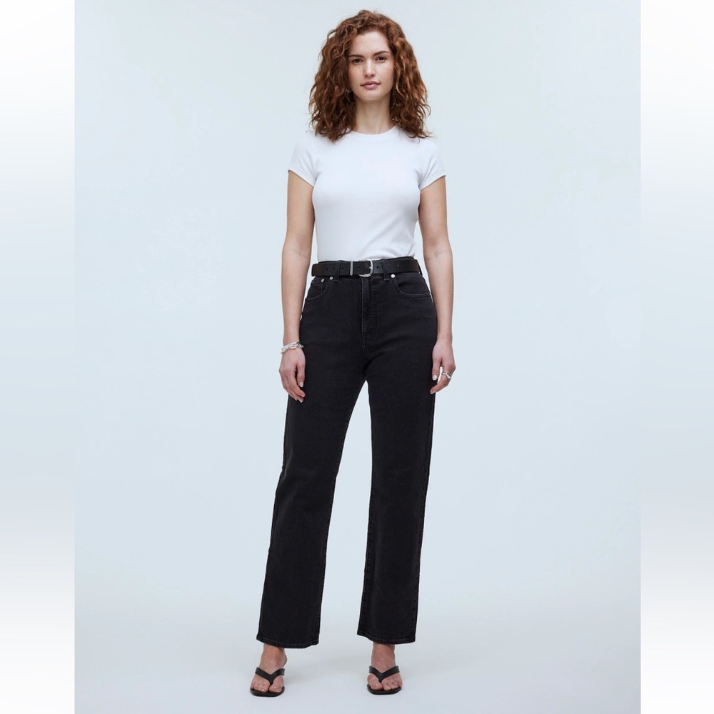 Madewell Curvy 90’s Straight Black Denim Jeans NWT - Picture 5 of 5